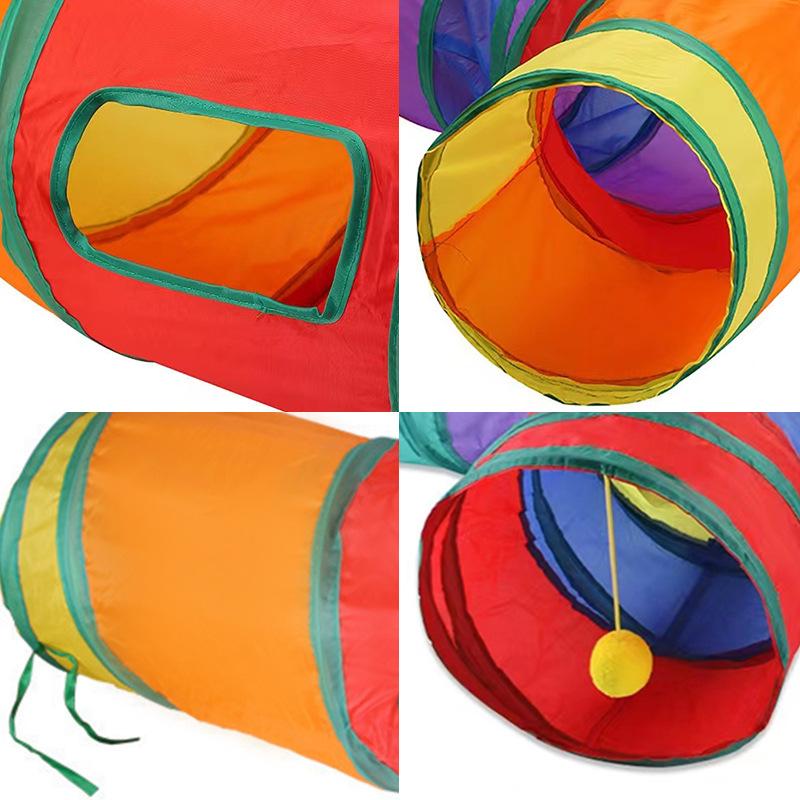 Hot Foldable Cat Tunnel Tube Interactive Fun Kitty Training Toy Boredom Buster For Puppy Kitten Pet Supplies Cat Accessory
