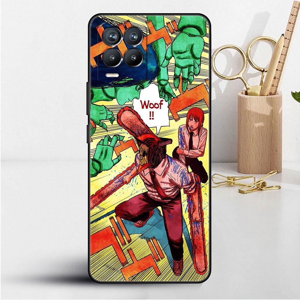 

Чехол для Realme 8 C21y GT Neo 2 3 8i C21 7 C11 6 C12 C35 C3 GT 9 Pro C12 силиконовый чехол для телефона милый мультяшный рисунок человека с бензопилой Realme 9 4G