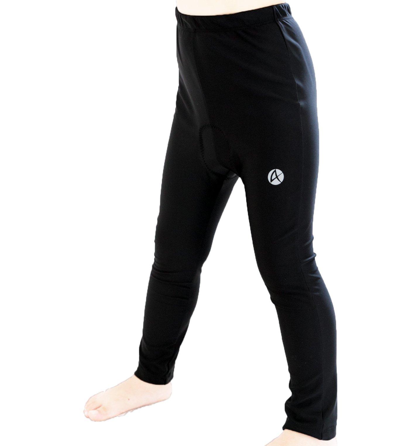 [apt ] Детские утепленные велосипедные штаны для беговелов (Размер S: 90см, Черный)