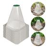 10PCS Transparent Plant Protection Cover Seedlings Grow Cover Adjustable Ventilation Lid Prevents Snail Insect Proof Protection