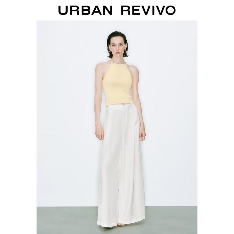 UR 2025 Summer Modern Rhinestone Sleeveless Knit Top