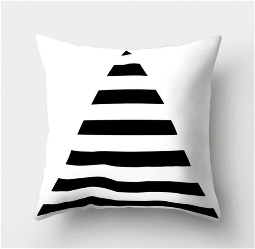 Camera de zi clasica moda simpla alb-negru fata de perna decor canapea perna masina dormitor decor casa fata de perna