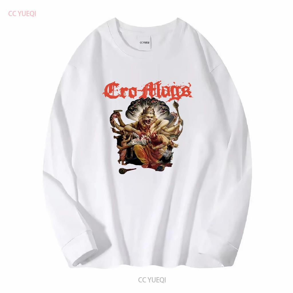 Cro Mags Band Music Black T Shirt Cotton  vintage Washed Slightly homme streetwear fashion Casual Soft Unisex Versatile