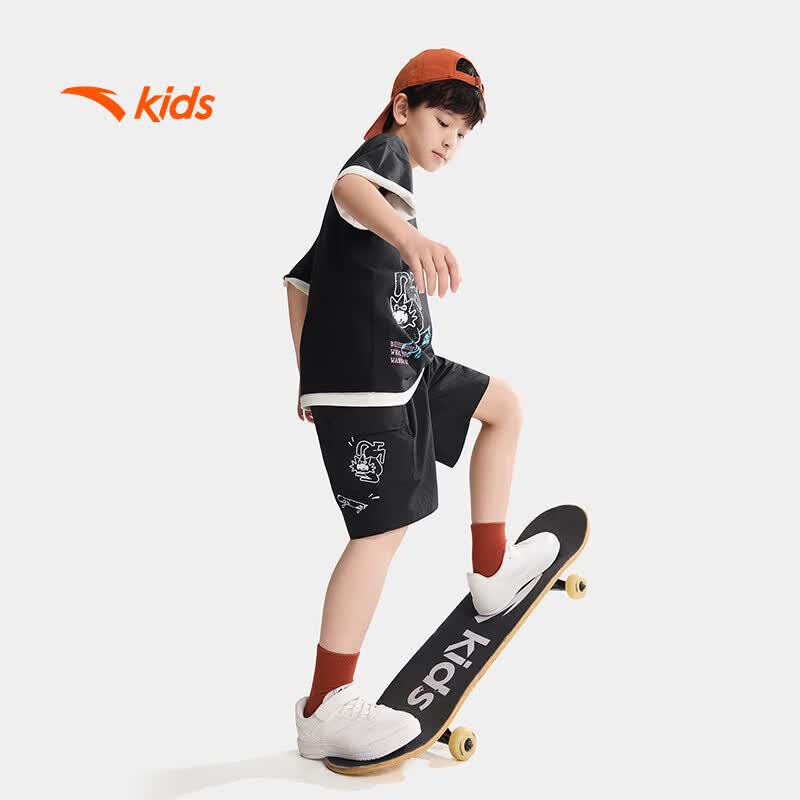 Anta Boys' Summer Breathable Woven Shorts