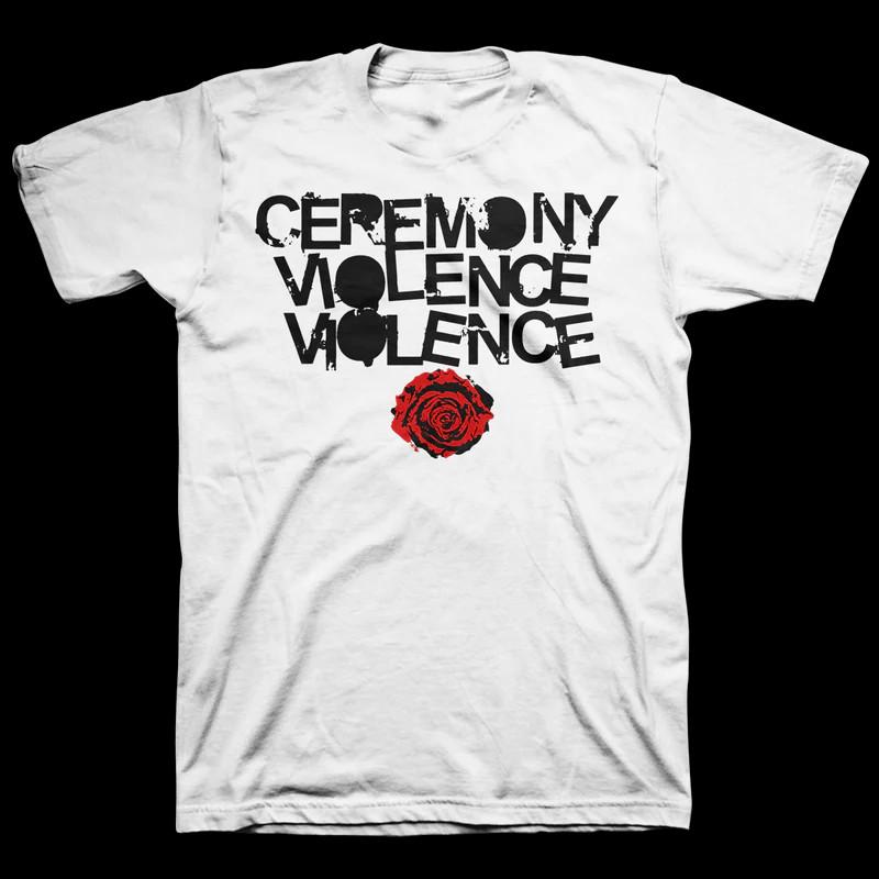 NEW Ceremony - Violence Violence  Hot Shirt White All Size Tee  AR122 Unisex T-Shirt L