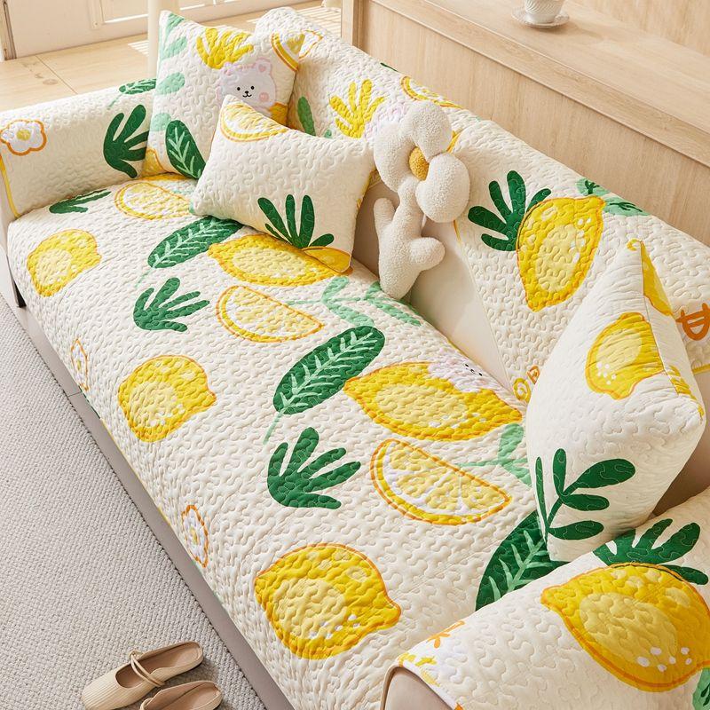 

Special Offer Pure Cotton Fabric Non Slip Sofa Cushion All Year Round Neutral Leather Cushion Modern Minimalist Cover Cotton Scandinavian Cover Towel Lemon 40*70 hand towel