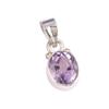 Natural Pink Amethyst Gemstone 925 Solid Sterling Silver Jewelry Pendant 1" R5P10