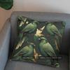 2D Green Birds Pattern Decorative Cushion Cover Pattern Cushion Cover Suitable For Sofa Bedroom Car Pillow Cover