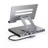 Multi USB C Hub with 360 Rotating Stand HDMI-compatible 4K 60Hz PD 100W USB3.0 SD Tablet Docking Station 5Gbps
