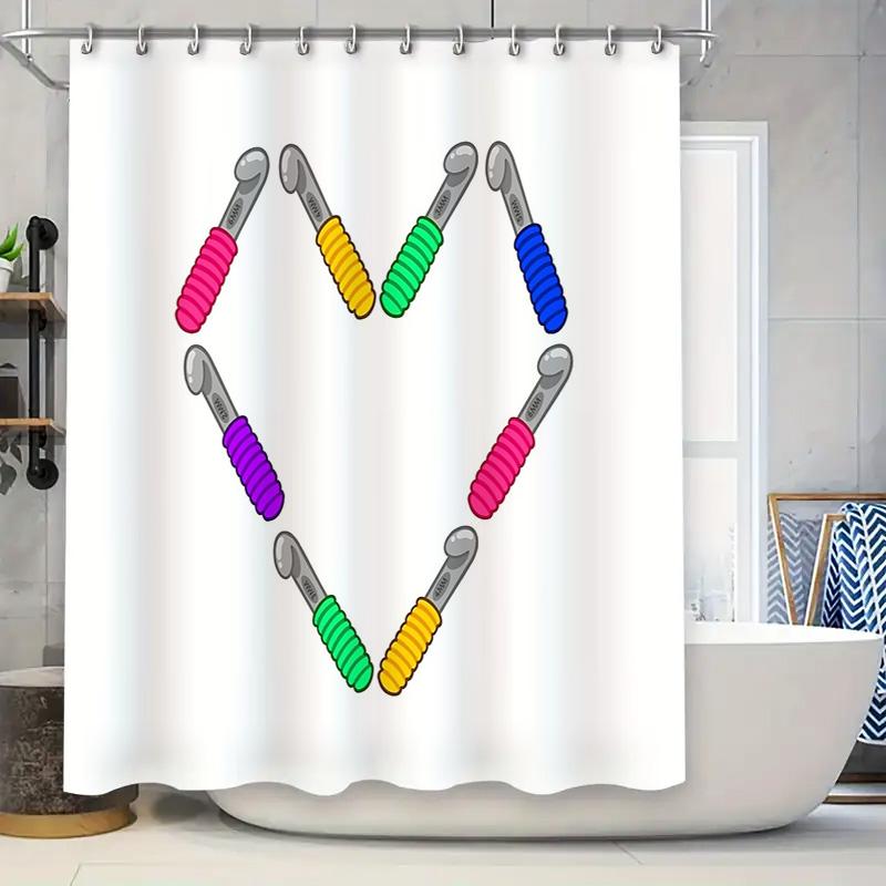 

Unframed Bathroom Shower Curtain Waterproof Vintage Floral Pattern Fabric Decor Washable Liner W60H190(CM)-1 Pcs