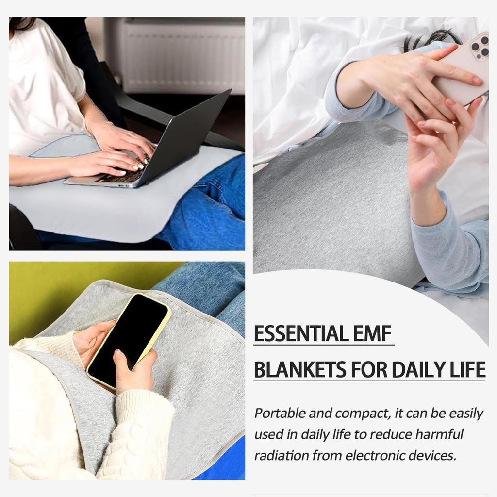 Faraday Blanket: Protection Agat Direct Contact from WiFi, Protection Blanket for Cell Phone, Tablet, Electronics (20.5" x 17.5"), Grey