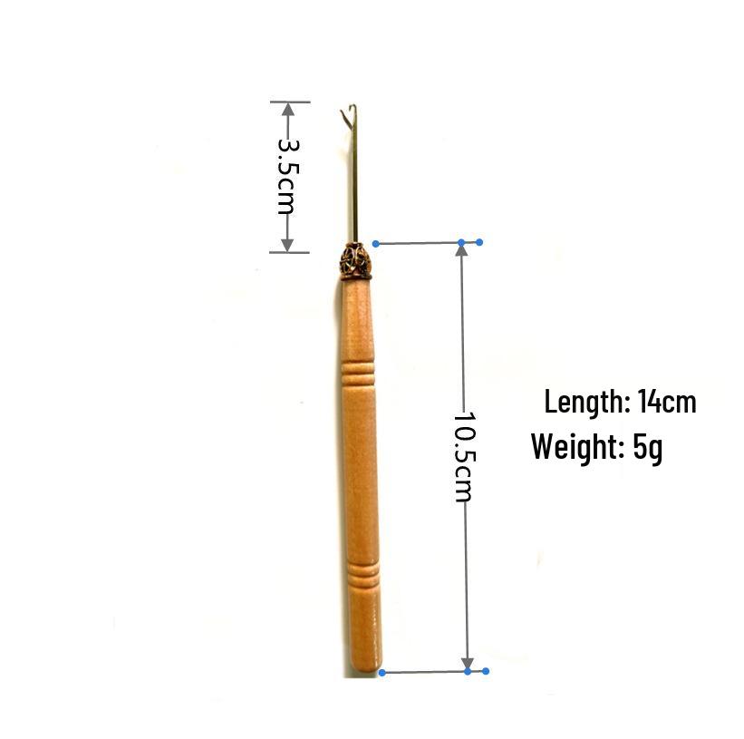 Korean Copper Handle Hair Extension Crochet Hook for Hair Weaving