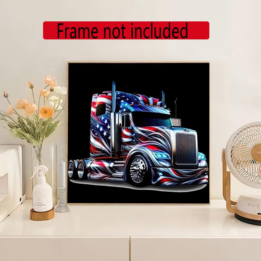 Kenworth Diamond Painting Round Diamond Mosaic Rhinestones Diamond Embroidery Craft Kit Wall Decor Without Frame