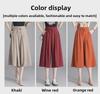 Ice Silk High-Waist Wide-Leg Cropped Pants – Summer 2025 Korean-Style Casual Loose Skirt Pants for Women