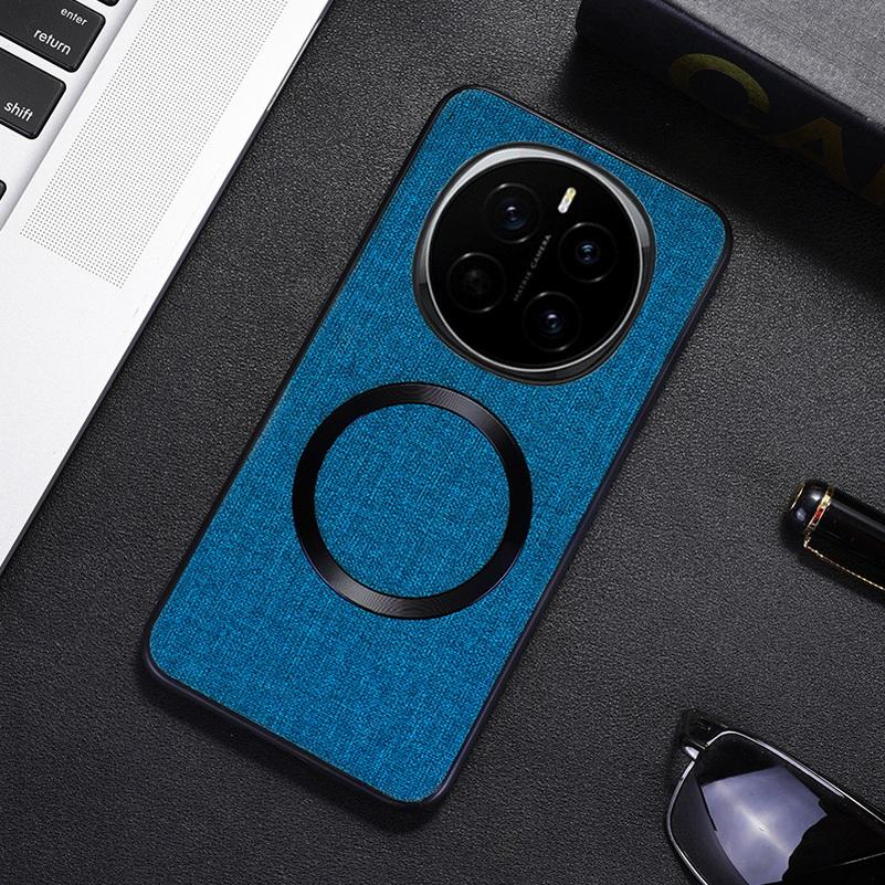 Magsafe Magnetic Plain Leather Case For Honor Magic 7 Pro Magic7 Honor 200 Pro 200 Lite  Cloth Wireless Charging Cover