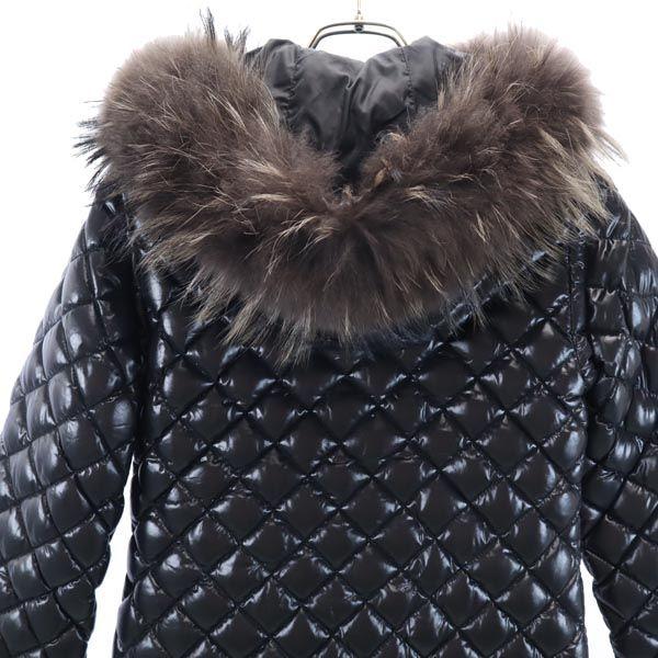 DUVETICA quilting quilting Down jacket 38 black Real fur Women Used