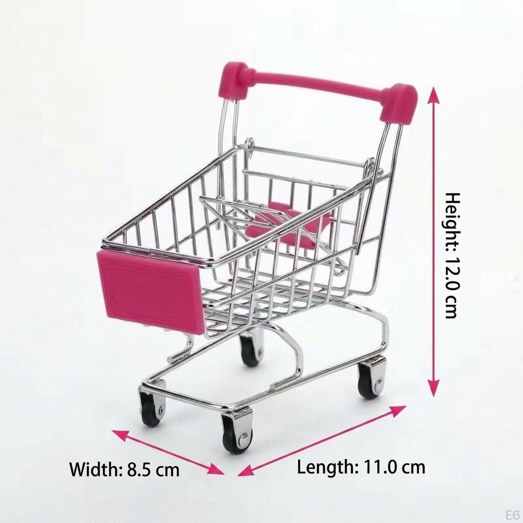 Mini-Einkaufswagen Kleiner Supermarkt Lustiger Frühpädagogischer Handwagen Einkaufswagen für