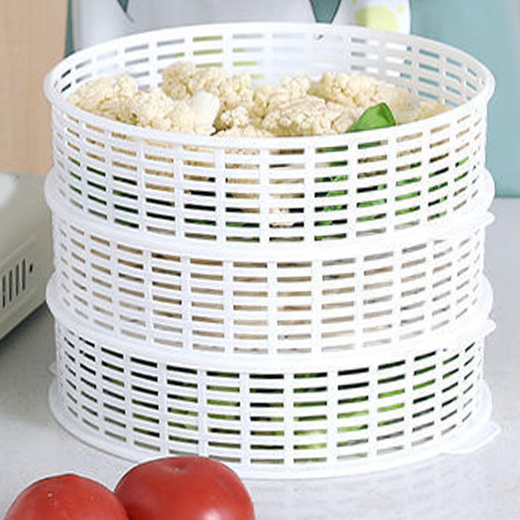 Mehrschichtige Gemüseabdeckung Sommer Atmungsaktiv Verhindert Fliegen Stapelbar Lebensmittel Abtropfkorb Haushalt