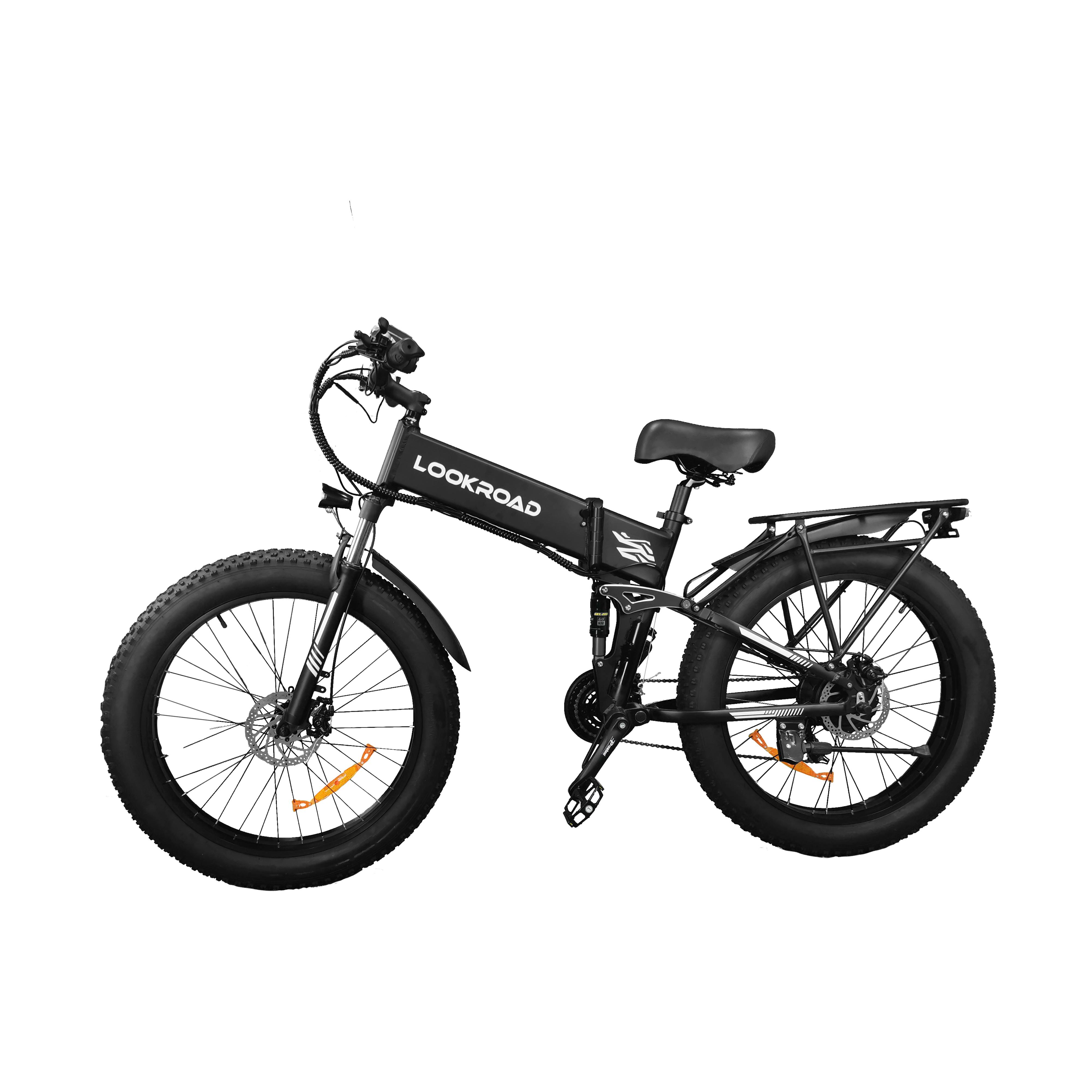 LOOKROAD L26 Opvouwbare Elektrische Fiets 48V 15Ah 60km/u Topsnelheid 70–90km Maximale Actieradius 6-8 Uur Oplaadtijd zwart
