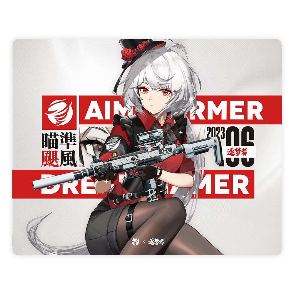 Dream Gamer AIMSTORMER Float Glass 50 X 40 V2 Mousepad, White, Mm,