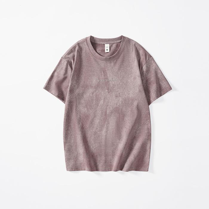 

New Summer Heavy Short-sleeved T-shirt for Men Loose Large Size Retro Thin Shirt 4XL