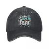 Vintage Super Papa Baseball Cap Washed Baseball Cap