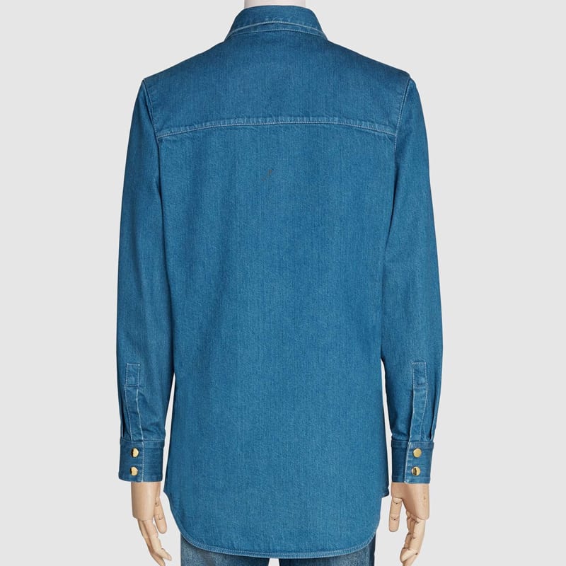 Web-Detail Langarm-Jeanshemd 626480-XDBCG-4447