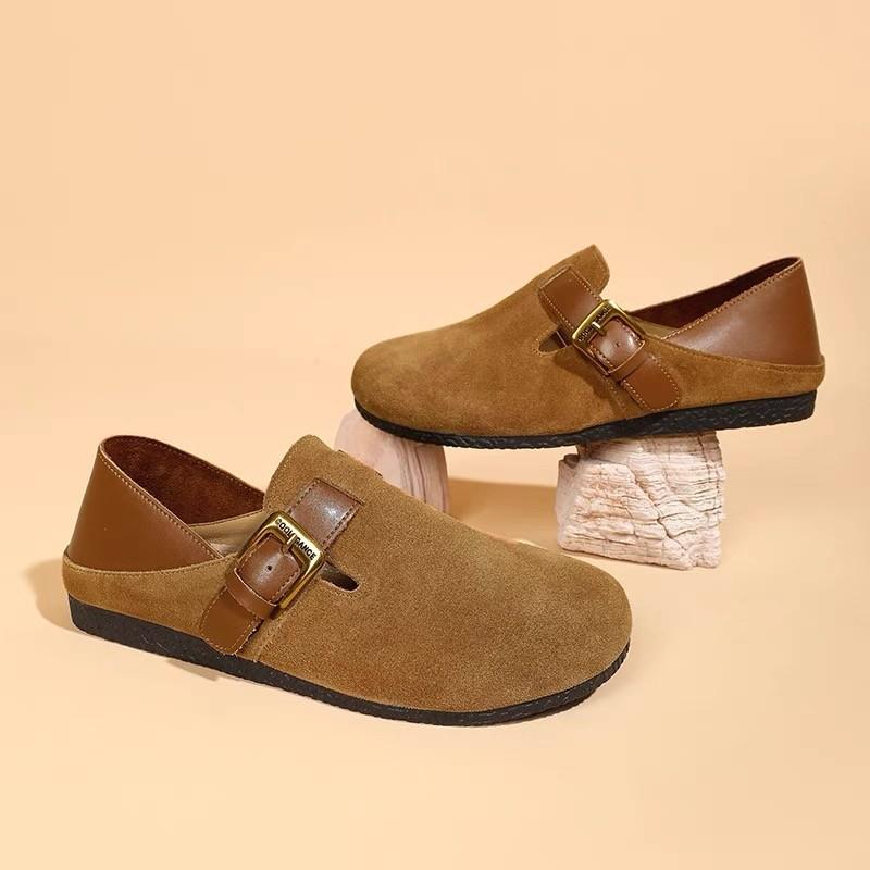 Fashion Shoes Woman Flats Soft Casual Female Sneakers Loafers with Fur Round Toe Clogs Platform Comfortable Slip-on New Retro Shoes