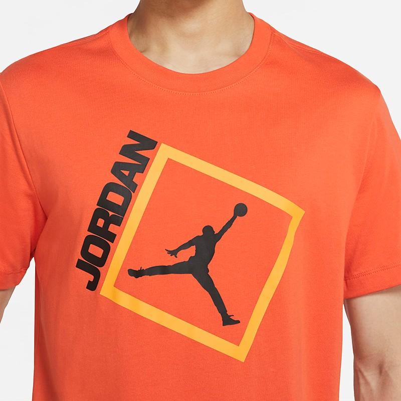 Jordan Jumpman Box SS Casual Sport Breathable Letter Short Sleeve T-Shirt Men Tops Orange DA9901-803