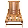 VidaXL Solid Acacia Wood Garden Lounge Chair with Cushion Outdoor Sunbed Patio Recliner Lounge Chair 3061357
