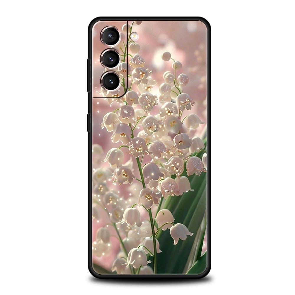Lily Of The Valley Clear Floral Phone Case for Samsung Galaxy S26 S25 S24 S23 S22 S20 S21 FE Ultra S25 Edge Plus Soft TPU Cover