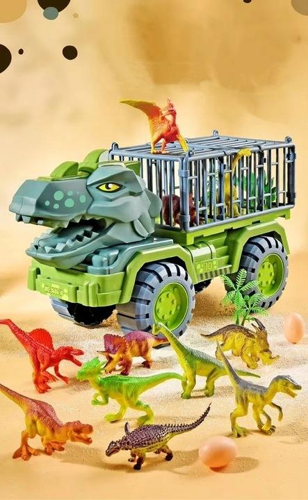 Samochód Dinozaur Zabawka Ciężarówka Dla Dinozaurów Duży Transporter Tir 07