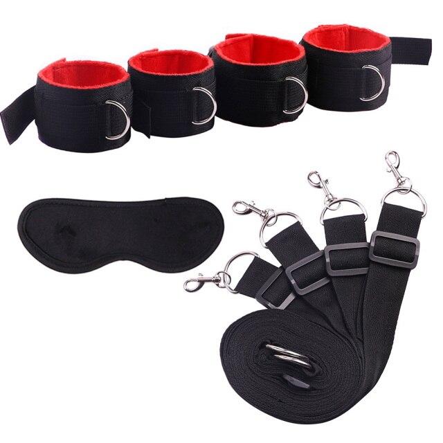 Sexspielzeug für Frauen Handschellen BDSM Bondage Kit Unterbett Erotikartikel Sexzubehör Set Fetisch Fesselgurt Produkte für Erwachsene