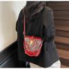 Handbag Women's 2025 Summer New Embroidery Bucket Bag Simple Fashion Messenger Bag