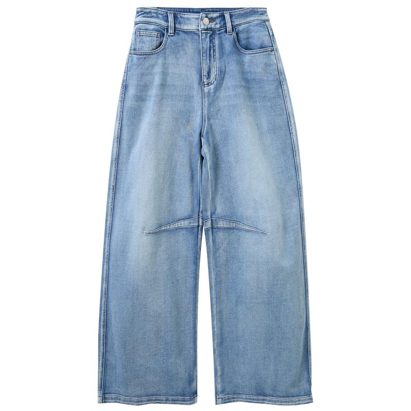 Sancai 2026 Summer High-Waist Loose Wide-Leg Jeans for Women XL