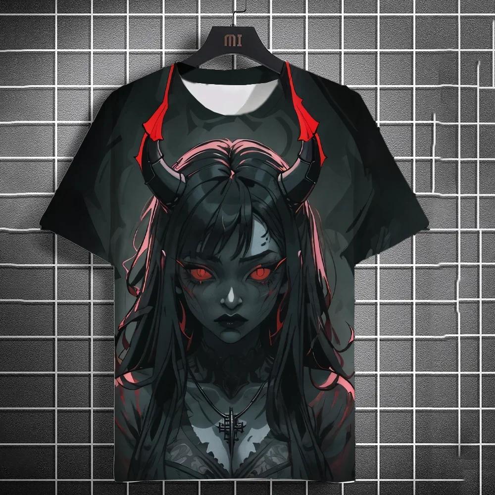 3D Printed 2026 New Anime Girl Pattern Women's T Shirt Summer Short Sleeve Fashion Casual Oversized Top Streetwear Cool Gift