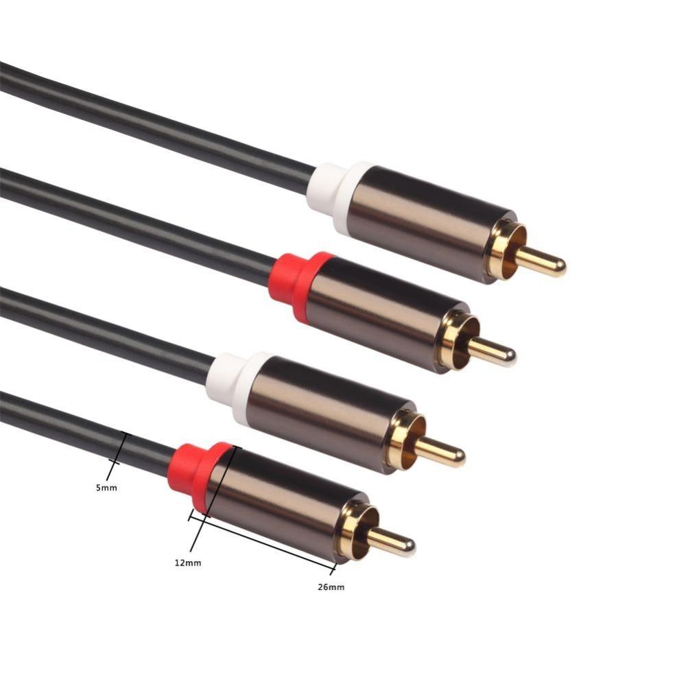 Aluminum Alloy Casing for RCA Audio Cable Tinned Copper Wire Amplifier Cable TV