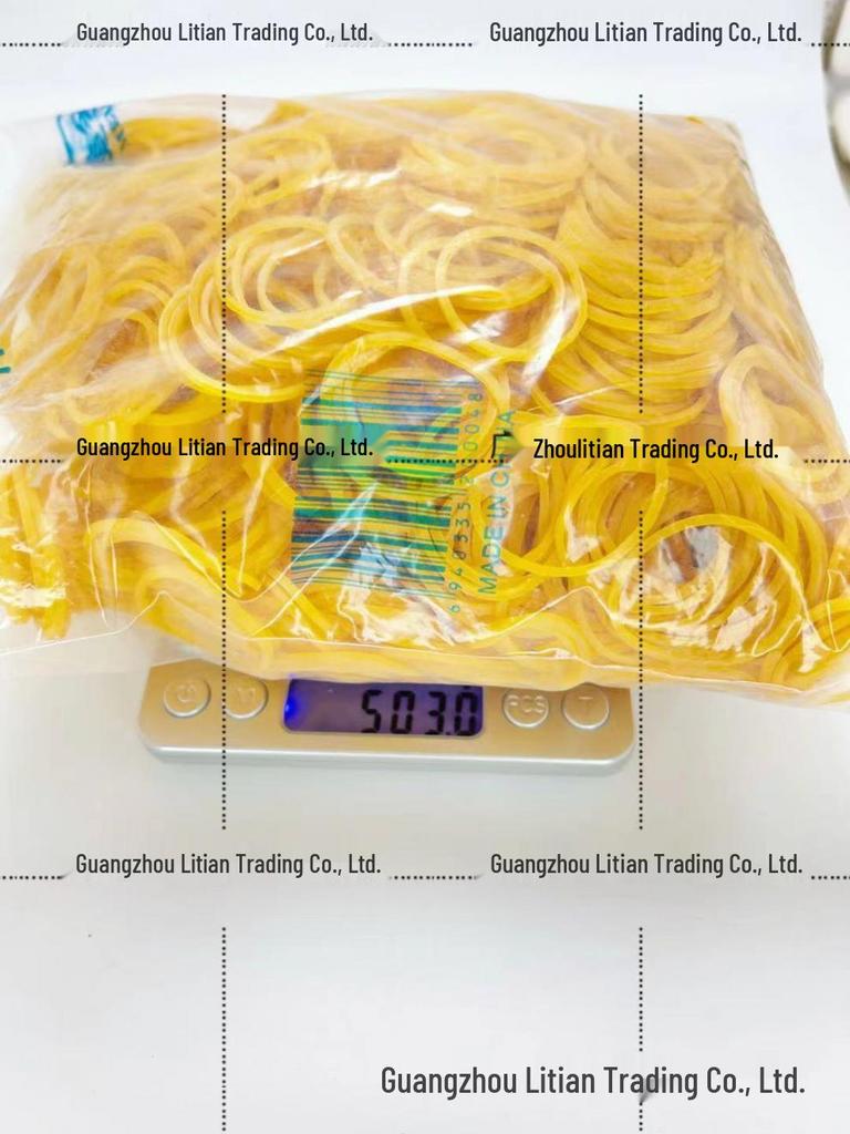 Barbershop High Elasticity Perm Rubber Bands with Leather Cover - 500G