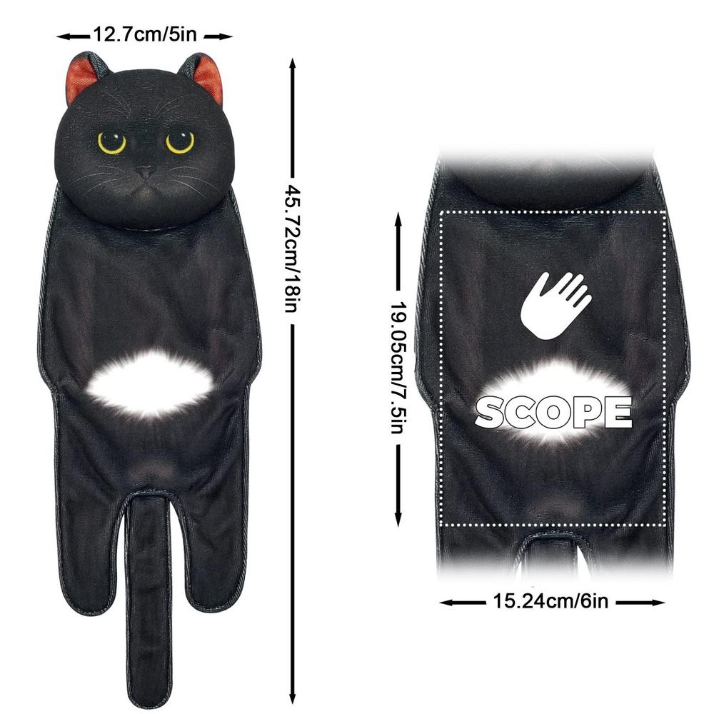 Cute Cat Hand Towels Quick Dry Soft Absorbent Microfiber Hanging Washcloths Face Towels For Bathroom Kitchen Accessories