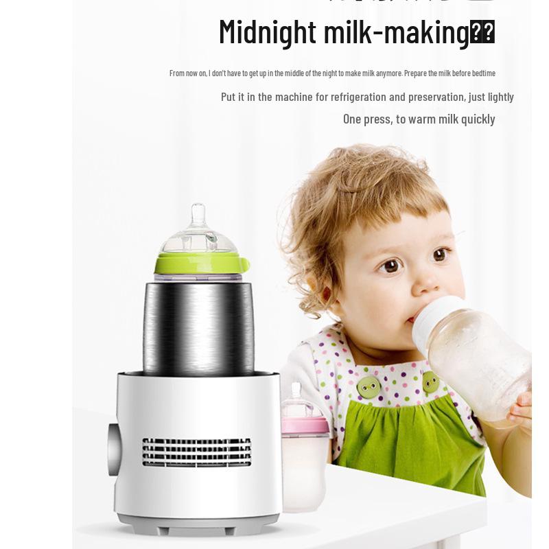 Desktop Hot & Cold Cup: Refrigerates and Heats for Milk, All-in-One Rapid Cooling & Heating with Iced Insulation. Perfect for Home Use.