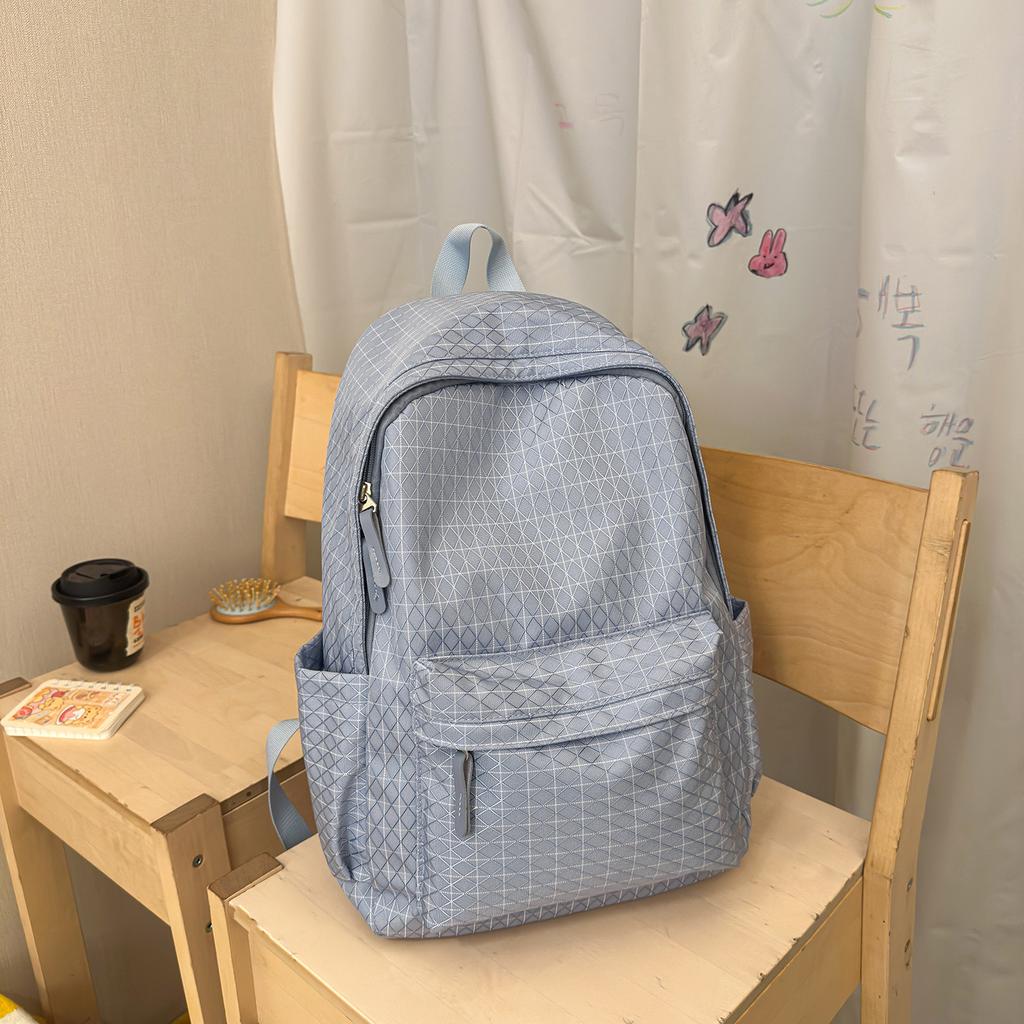 Schoolbag retro Hong Kong style plaid backpack 1011 new large capacity junior high school schoolbag women travel backpack