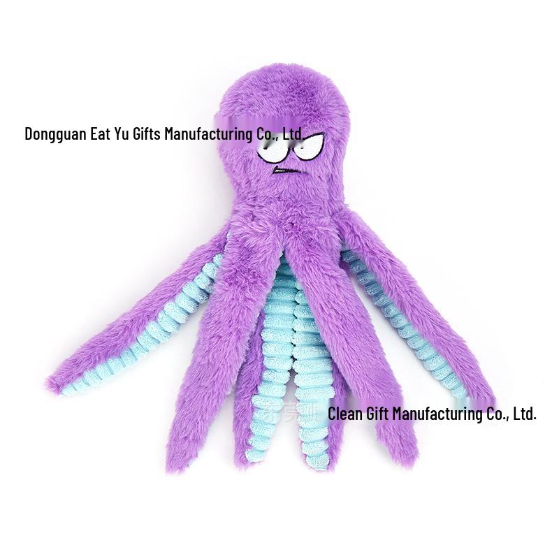 Goofy Big-Eyed Crinkle Octopus Plush: Interactive Sound Toy for Dog Boredom Relief