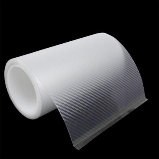 Universal Carbon Fiber Patterned Clear Transparent Car Door Sill Tape Sticker