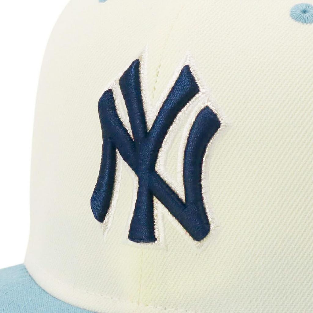 New Era newera cap 59FIFTY 14666279 NER35C0322 MLB New York Yankees NY ChromeSky Blue White SIDE PATCH 2-Tone ONSPOTZ special order Men's Women's hat