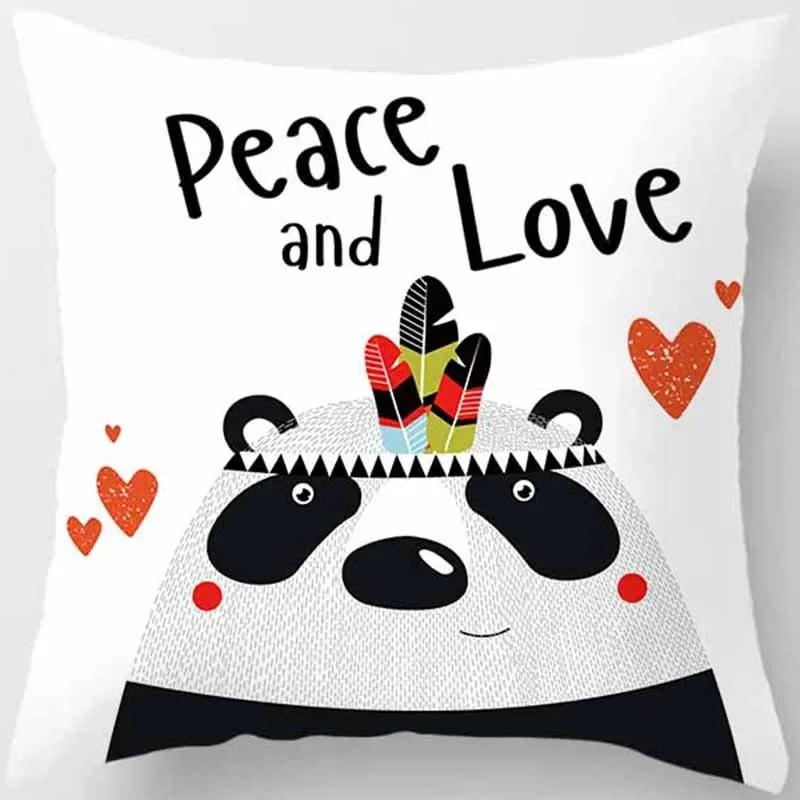 Cute Animal Print Square Pillowcase Home Decoration Car Sofa Cushion Cover