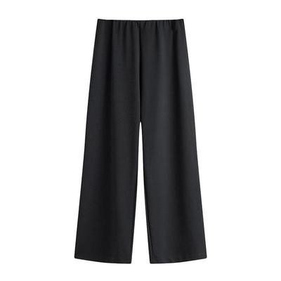 Plus Size Women's Elastic Waist Straight-Leg Spring Trousers - Versatile Loose Fit Pants for Casual Wear