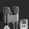 G1/2 Angle Valve Wall Mount Toilet Washing Machine Tap One In Two Out Water Cleaning Faucet Bathroom Toilet Accessories