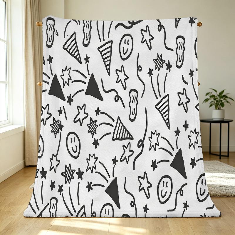 Flannel Throw Blanket for New Moms,Soft Cozy Anti-Pilling, Lightweight All Season Use, Warm Decorative Blanket for Home, Christmas & Halloween