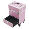 44.09lbs Rolling Nail Case Wheeled Manicure Storage Case Polish Organizer  Professional Makeup Trolley for Cosmetologist Stylist