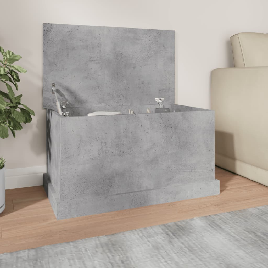 Storage Chest Concrete Grey 70 x 40 x 38 cm Engineered Wood